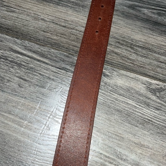 Wrangler smooth BROWN GENUINE LEATHER Light stitching CASUAL MEN'S BELT … - Picture 10 of 11